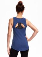 Old Navy Go Dry Keyhole Back Detail Tank For Women - Ahoy Navy