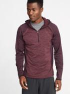 Old Navy Mens Go-warm Textured 1/2-zip Hoodie For Men Sumptuous Purple Size M