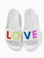 Old Navy Womens Pool Slide Sandals For Women Love Multi Size 8/9