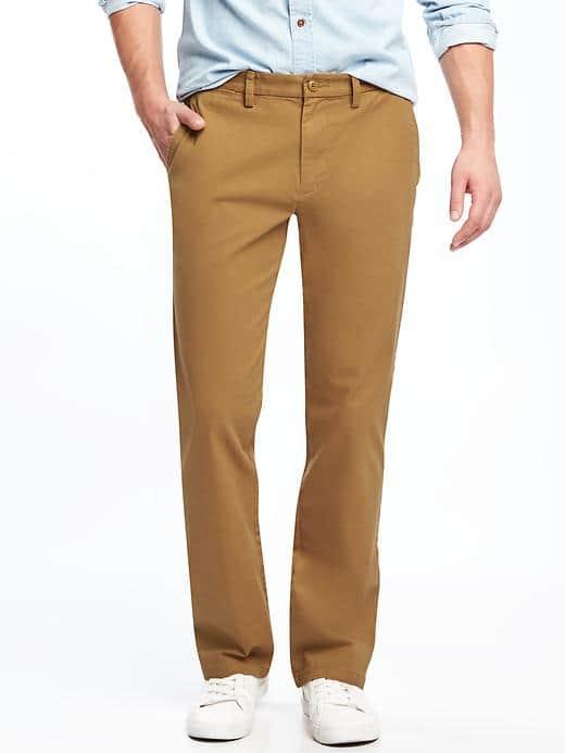 Old Navy Loose Built In Flex Ultimate Khakis For Men - Bandolier Brown