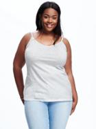 Old Navy Womens First-layer Plus-size V-neck Cami Light Heather Gray Size 4x