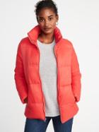 Old Navy Womens Frost-free Puffer Jacket For Women Red Aloud Size S