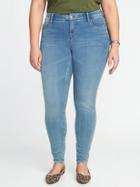 Old Navy Womens High-rise Secret-slim Plus-size Rockstar 24/7 Jeans Light Wash Size 22