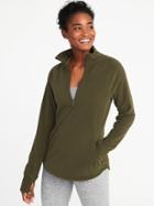 Old Navy Womens Micro Performance Fleece 1/4-zip Pullover For Women Royal Pine Size Xs