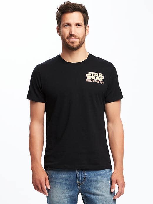 Old Navy Star Wars Millennium Falcon Galactic Tour 1977 Tee For Men - Blackjack