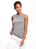 Old Navy Classic Semi Fitted Tank For Women - Dark Heather Gray