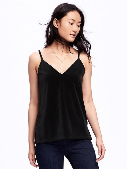 Old Navy Relaxed Velvet Cami For Women - Black
