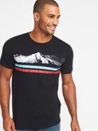 Old Navy Mens Graphic Soft-washed Tee For Men Mountain Stripes Size Xxl