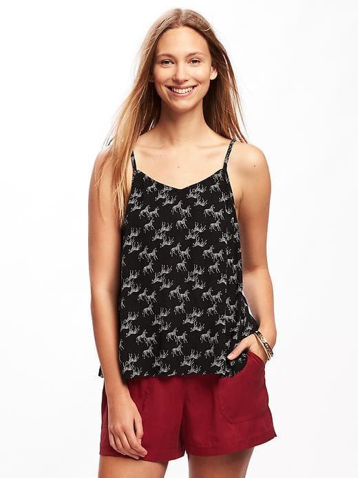 Old Navy Crinkle Gauze Sleep Cami For Women - Zebra