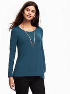 Old Navy Jersey Knit Swing Tee For Women - Show And Teal