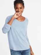 Old Navy Womens Loose Luxe Soft-spun Tee For Women Horizon Blue Size S