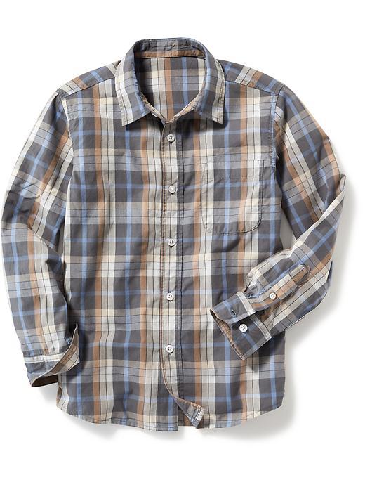 Old Navy Long Sleeve Patterned Shirt - Heavy Metal