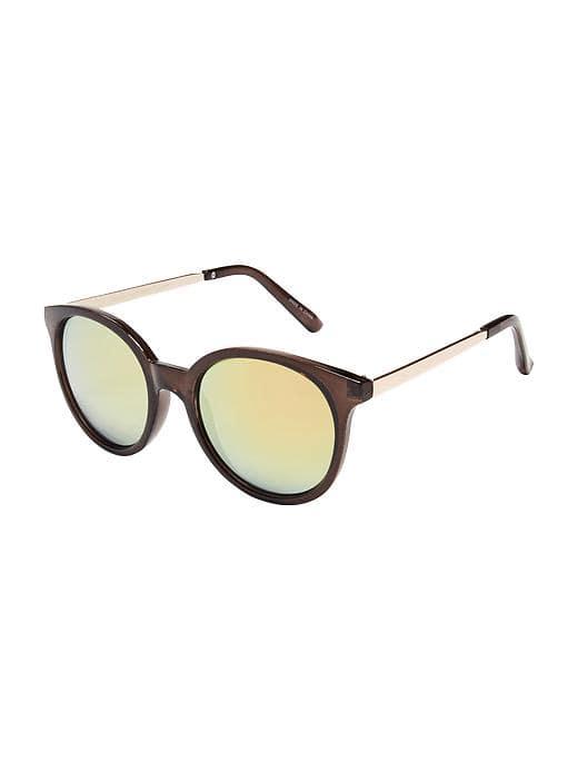 Old Navy Round Metal Temple Sunglasses For Women - Black