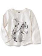 Old Navy Long Sleeve Graphic Tee Size 12-18 M - Squirrel