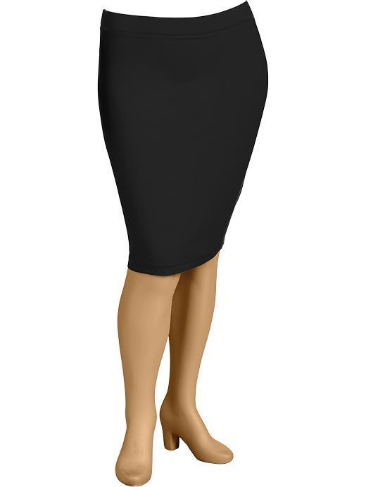 Old Navy Womens Plus Knit Pencil Skirts - Black Jack