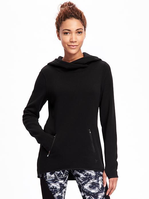Old Navy Go Warm Performance Fleece Hoodie Pullover For Women - Black
