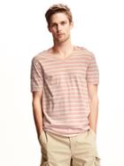 Old Navy Mens V Neck Tee - Peach