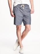 Old Navy Drawstring Chambray Jogger Shorts For Men 10 - Patriotic Blue