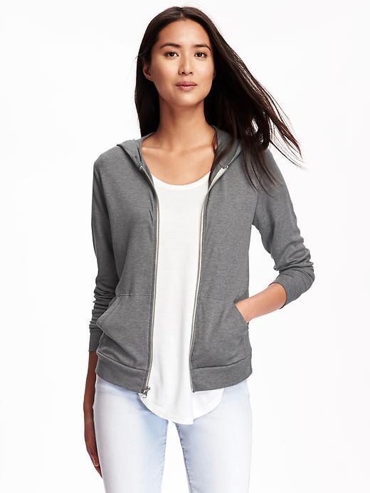 Old Navy Relaxed Lighweight Hoodie For Women - Dark Heather Grey