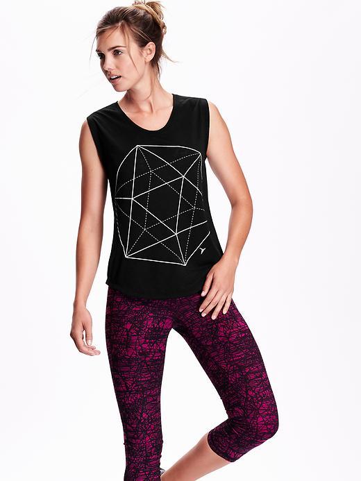 Old Navy Graphic Muscle Tank Size L - Black