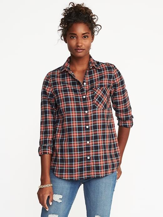Classic Flannel Shirt For Women