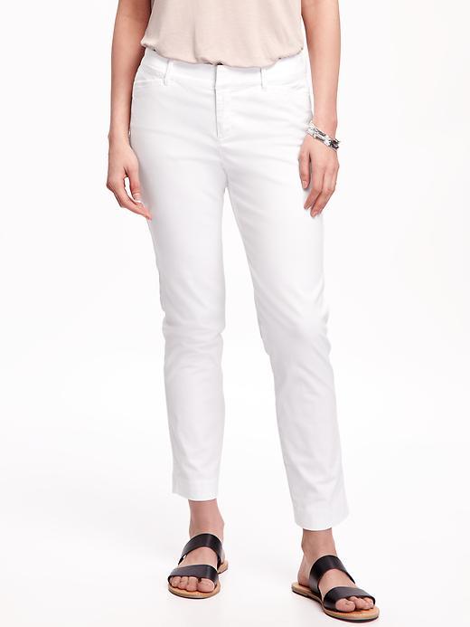 Old Navy Stay White Pixie Chinos For Women - White