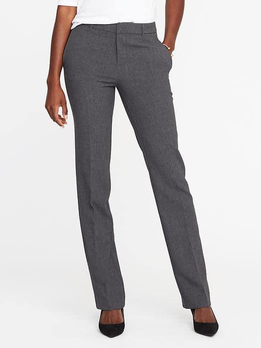 Old Navy Mid Rise Harper Long Pants For Women - Heather Gray