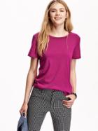 Old Navy Womens Crew Neck Tees Size L Tall - Fuchsia Revenue