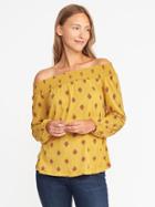 Old Navy Relaxed Off The Shoulder Swing Top For Women - Golden Opportunity