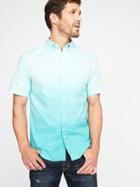 Old Navy Mens Slim-fit Built-in Flex Oxford Shirt For Men Reef History Of Time Size Xxl