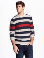 Old Navy Rugby Stripe Sweater For Men - Cream