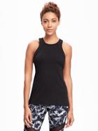 Old Navy Go Dry Cool Mesh Trim Support Tank For Women - Black