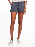 Old Navy Pixie Chino Utility Shorts For Women 3 1/2 - Marquee Moon