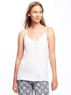 Old Navy Relaxed Lace Trim Sleep Cami For Women - Cream