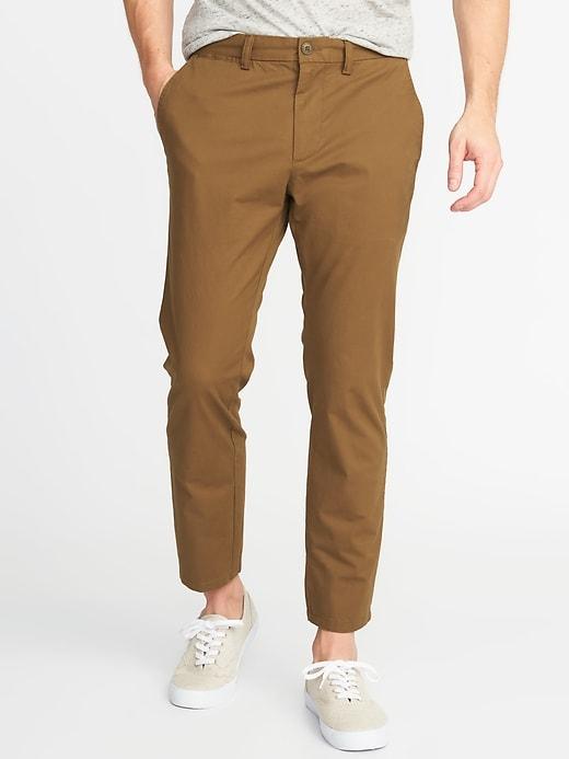 Old Navy Mens Slim Summer-weight Ultimate Ankle Khakis For Men Warm Bread Size 31w