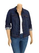 Old Navy Womens Plus Denim Trucker Jackets Size 1x Plus - Dark Worn 2