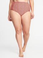 Old Navy Womens High-rise Smooth & Slim Plus-size Swim Bottoms Red Tile Size 2x