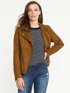 Old Navy Sueded Knit Moto Jacket For Women - Makes Cents