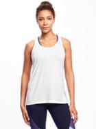 Old Navy Womens Ultra-light Racerback Performance Tank For Women Bright White Size M