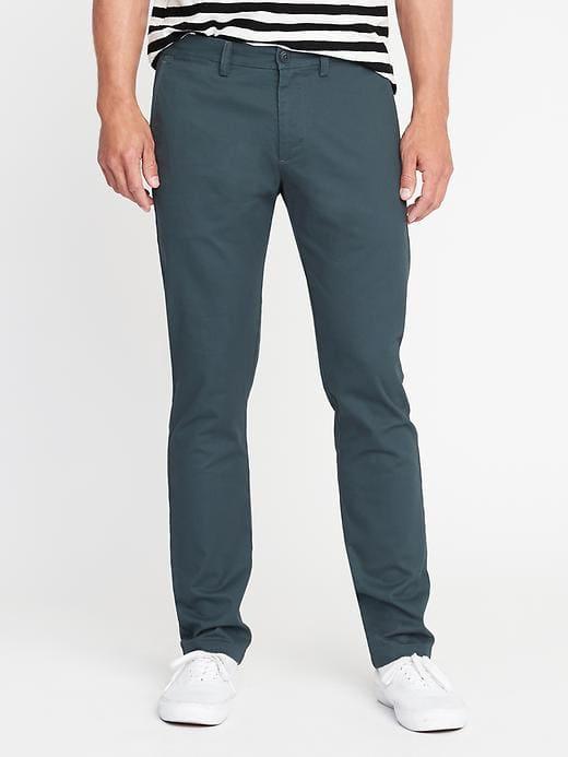 Old Navy Mens Slim Ultimate Built-in Flex Khakis For Men Deep Dark Forest Size 31w