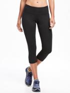 Old Navy Go Dry Mid Rise Printed Compression Crop For Women - Embossed