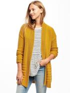 Old Navy Open Front Textured Cardi For Women - Squash