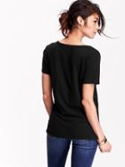 Old Navy Womens Relaxed V Neck Tees Size M Tall - Blackjack