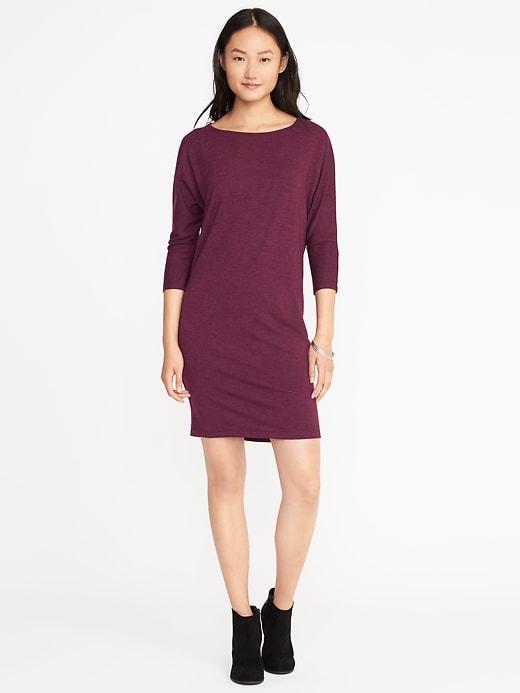Old Navy Womens Jersey-knit Shift Dress For Women Winter Wine Size Xl
