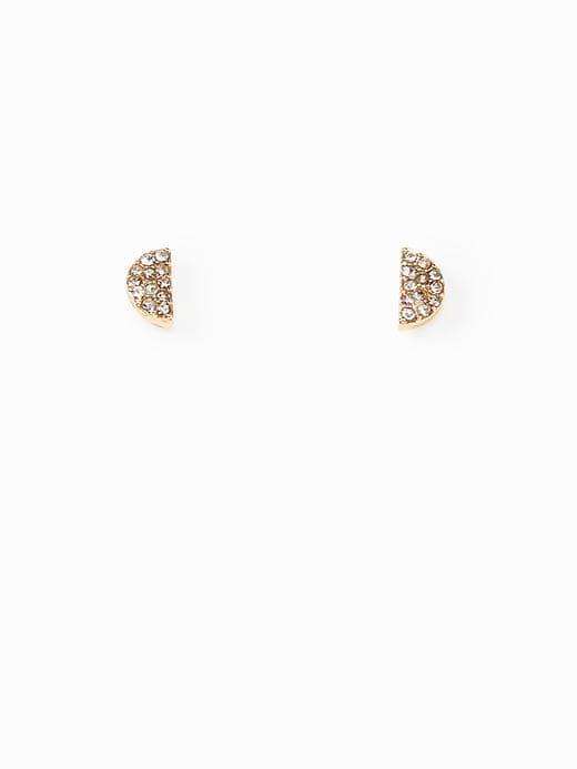 Old Navy Pav Moon Studs For Women - Gold