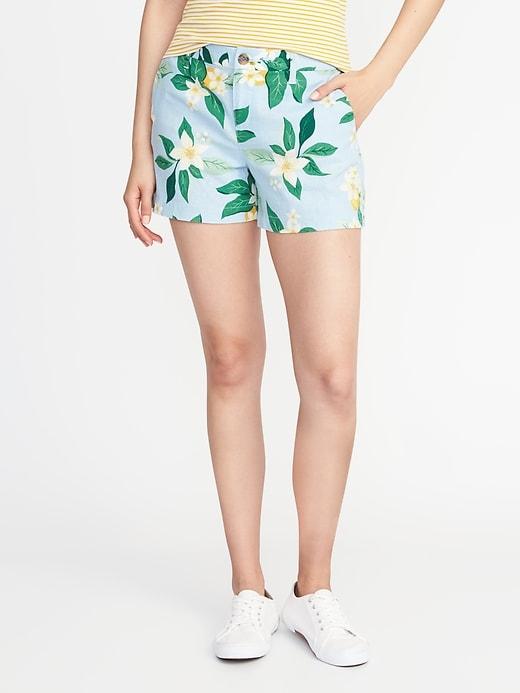 Old Navy Womens Mid-rise Everyday Shorts For Women (3 1/2) Floral Size 8