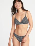 Old Navy Womens Bralette Swim Top For Women Black Geo Size L