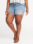 Old Navy Womens Plus-size Distressed Denim Cutoffs (4 1/2) Corona Size 28