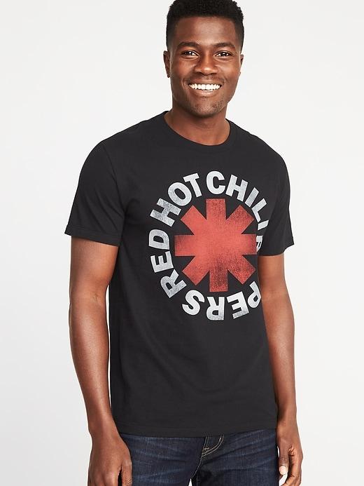 Old Navy Mens Red Hot Chili Peppers Tee For Men Blackjack Size Xxl