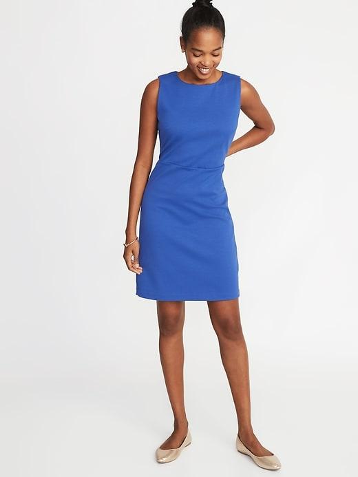 Sleeveless Ponte-knit Sheath Dress For Women